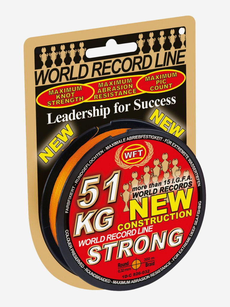 Шнур плетеный WFT KG STRONG оранжевый 300/032