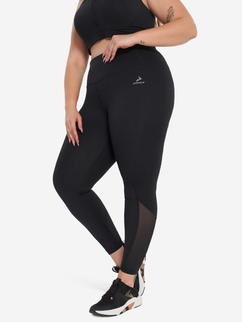 фото Легинсы женские demix prosculpt mesh, plus size, черный