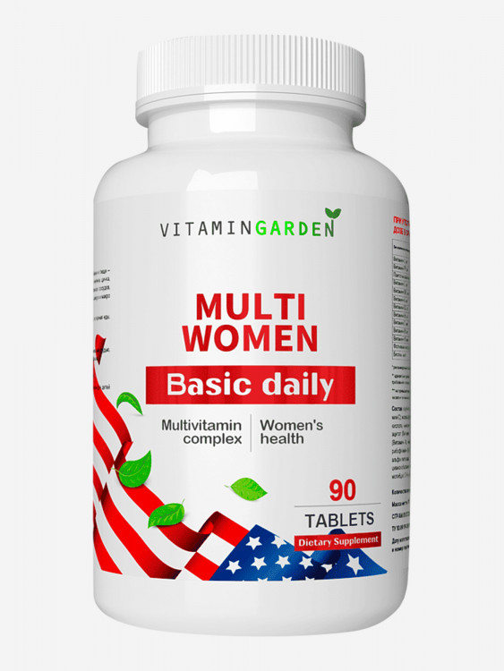 Витамины для женщин VITAMIN GARDEN BASIC DAILY, 90 таблеток