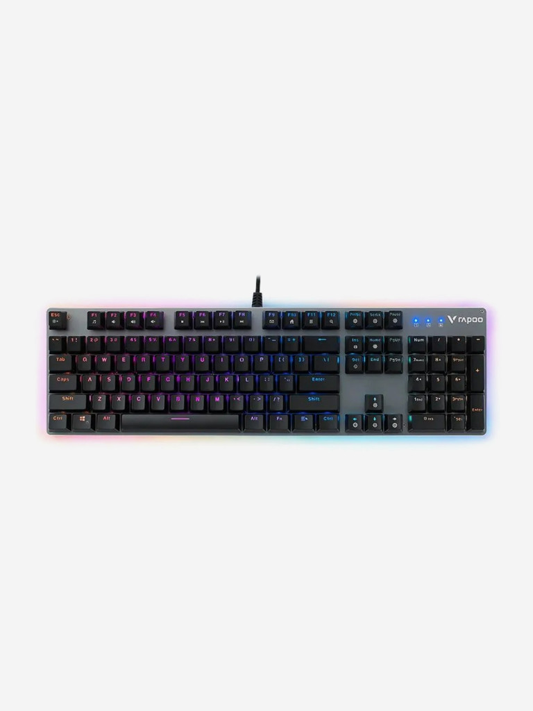 RAPOO Игровая механическая клавиатура проводная V520, цвет - черный