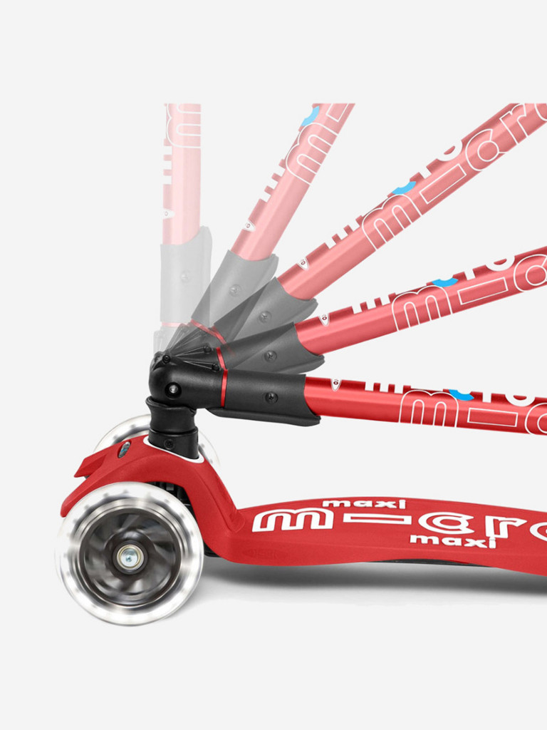 Самокат Micro Maxi Deluxe Led Складной Красный 2026