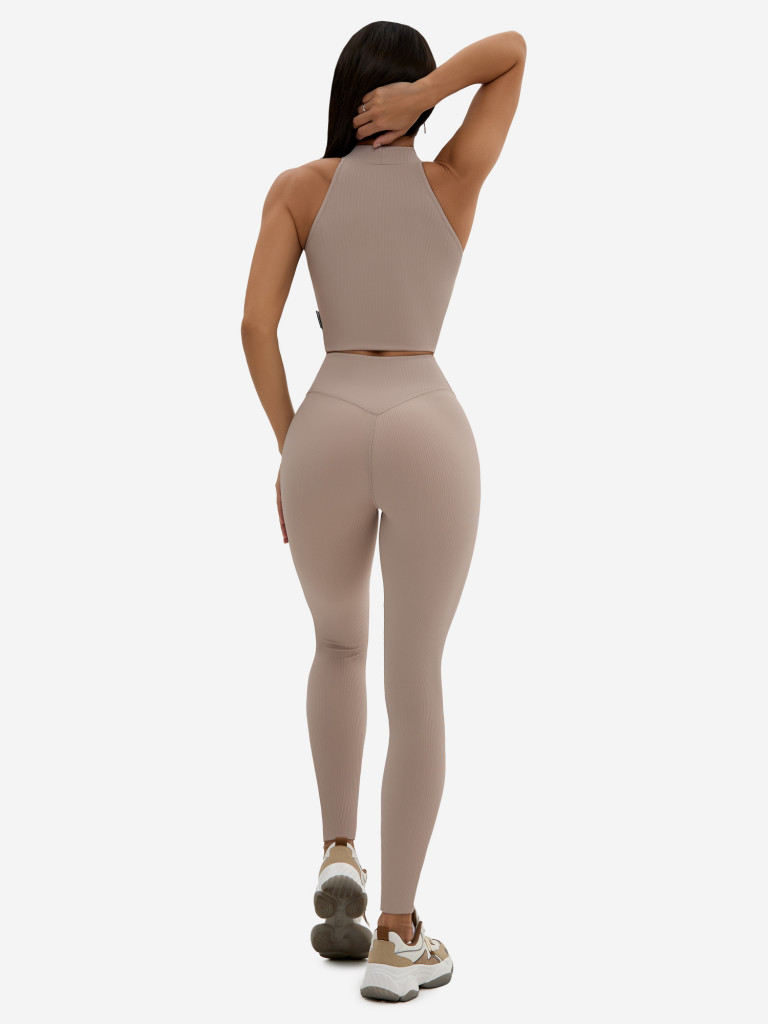 Лосины женские Bona Fide: Leggings "Ribbed Beige"