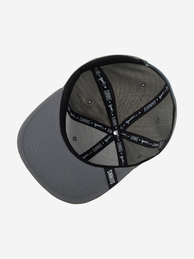 Бейсболка с прямым козырьком DJINNS 6P SB Fine Herringbone (серый)
