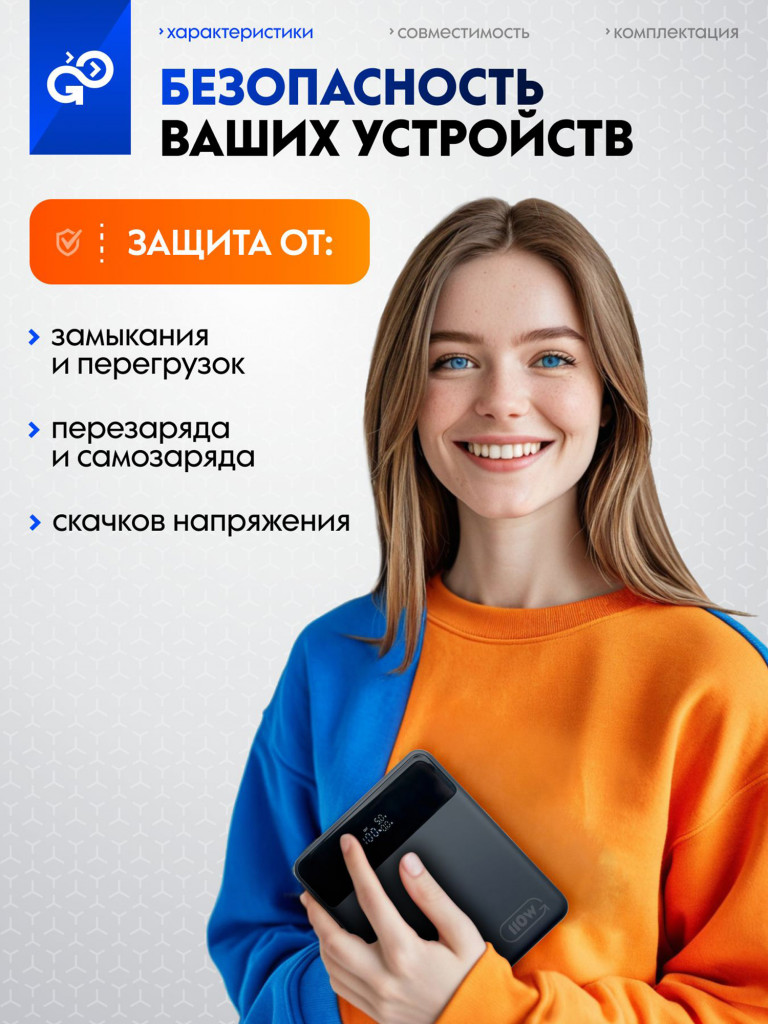 Повербанк GoGadget Boost 20 Pro Max, 20000 мАч