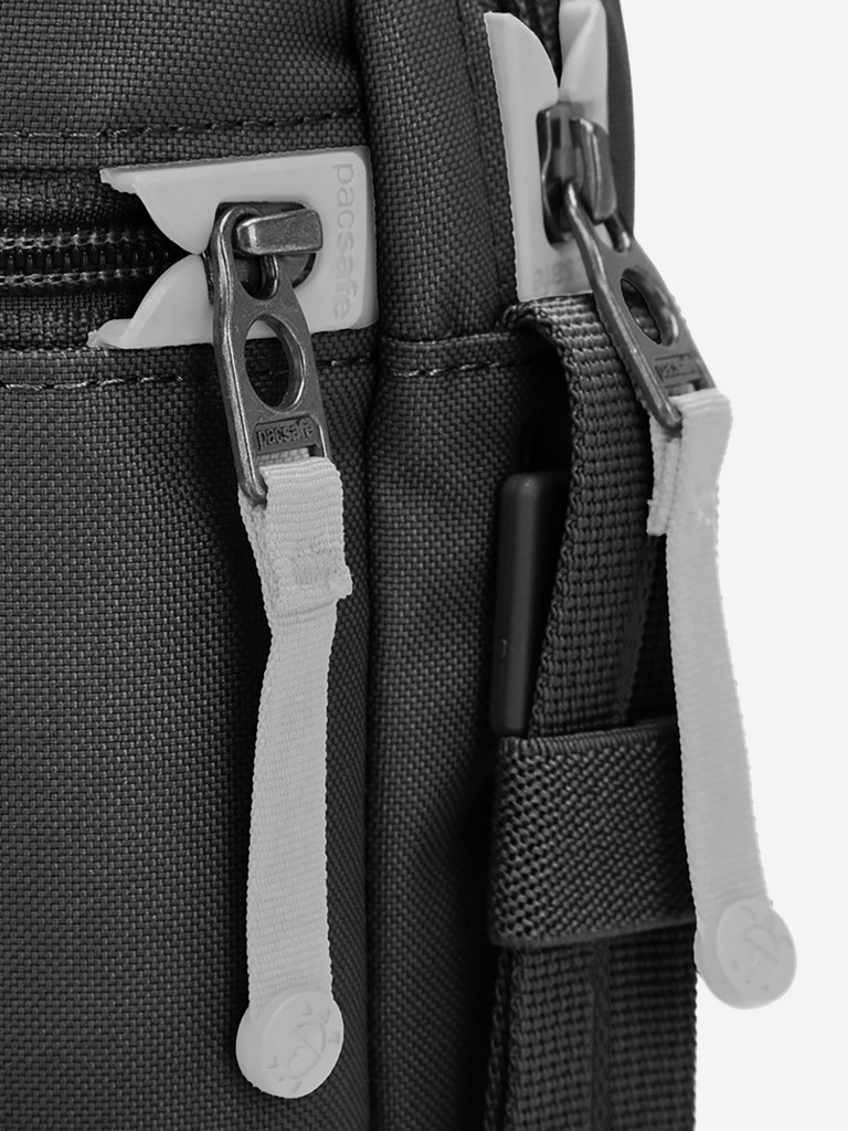 Сумка антивор Pacsafe GO Festival Crossbody, черная смола, 4,5 л.