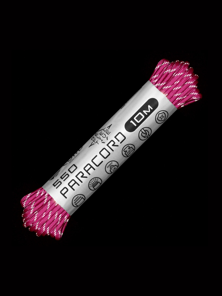 Паракорд 550 CORD nylon 10м RUS световозвращающий (flamingo)