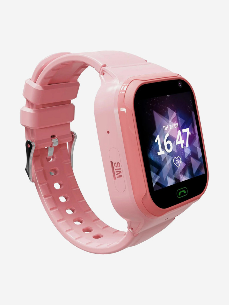 Смарт-часы Кнопка Жизни Aimoto Omega 4G, 42мм, 1.44", розовый/розовый, 9250102