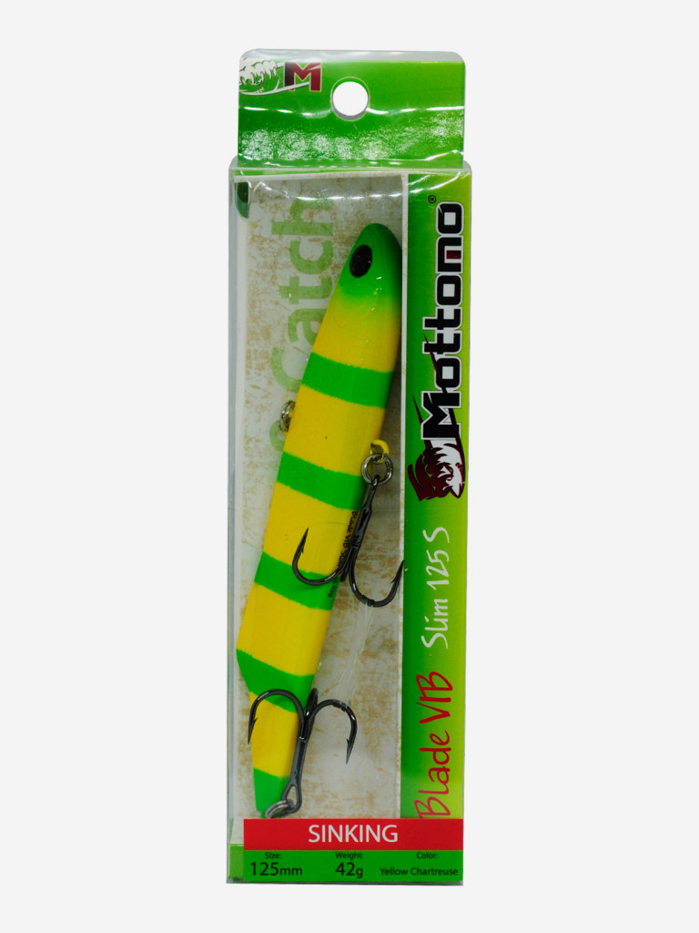 Воблер Mottomo Blade VIB Slim 125S 42g Yellow Chartreuse