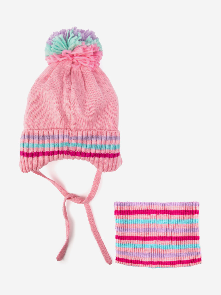 Комплект для девочки: шапка, снуд PlayToday