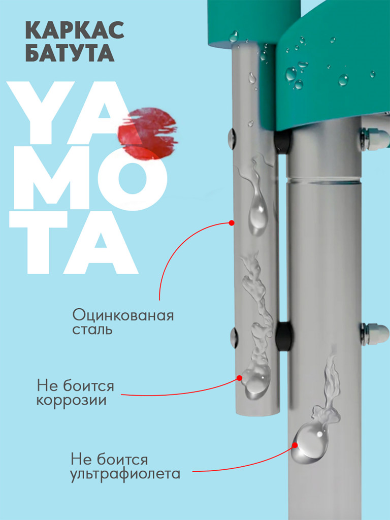 Батут Yamota Basic 10ft (305 см) с баскетбольным кольцом