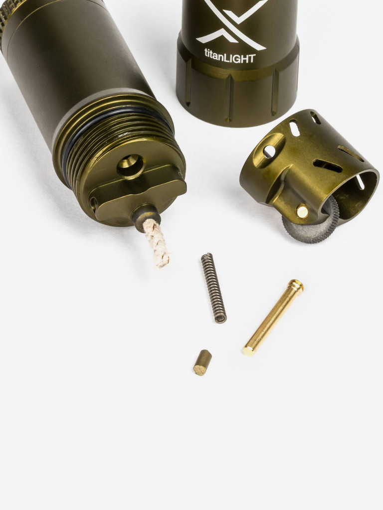Зажигалка бензиновая Exotac titanLIGHT, Olive Drab
