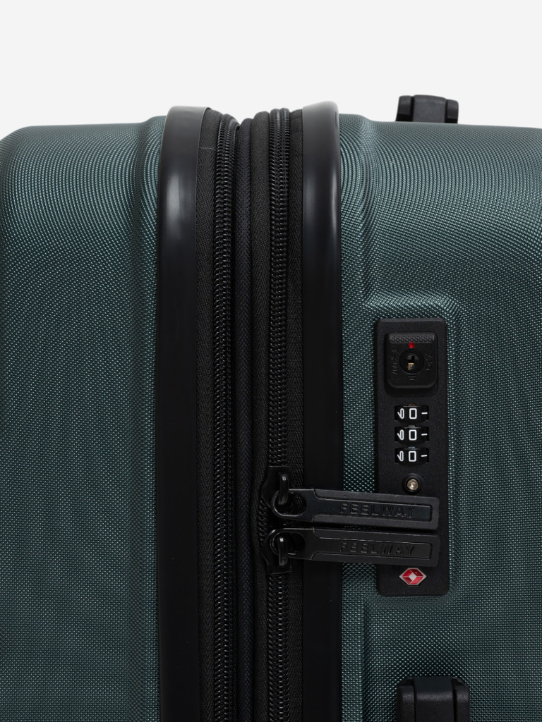 Чемодан ручная кладь S зеленый Feelway