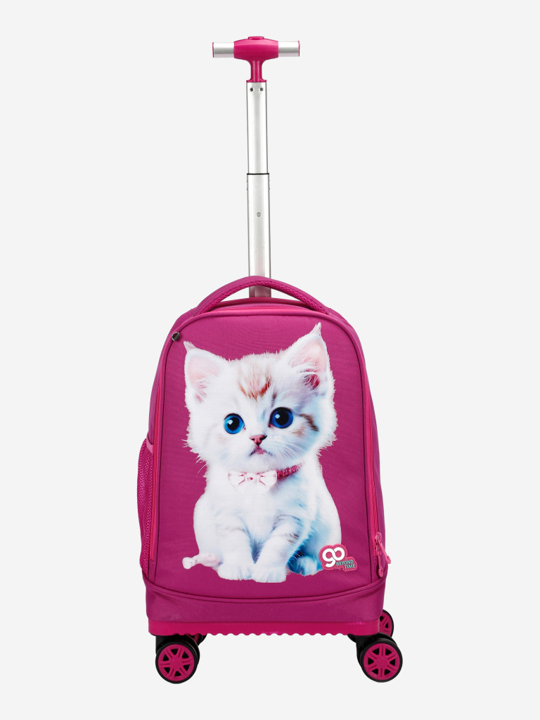 Чемодан детский BEYOND TIME D16 Котенок розовый