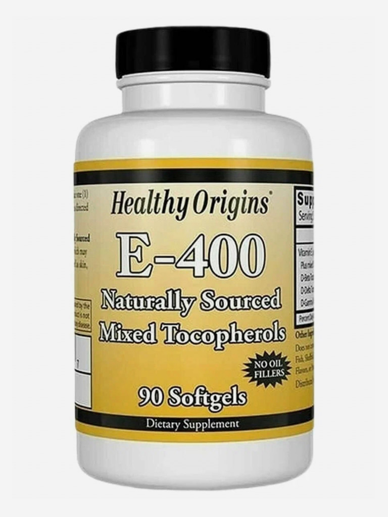 Витамин E, Healthy Origins, 400 IU, 90 капсул