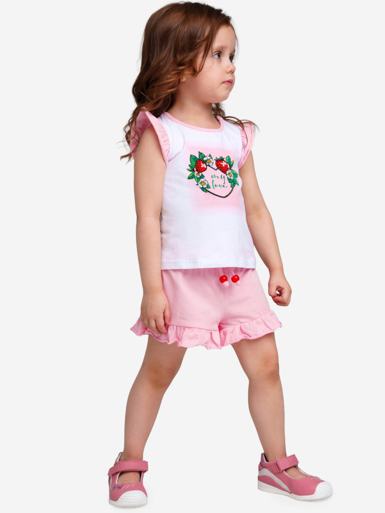 Комплект для девочек: футболка, шорты PlayToday