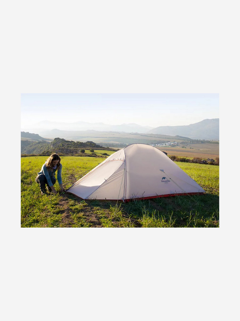Палатка Naturehike Cloud Up Si 1-местная, алюминиевый каркас, сверхлегкая, серо-красный