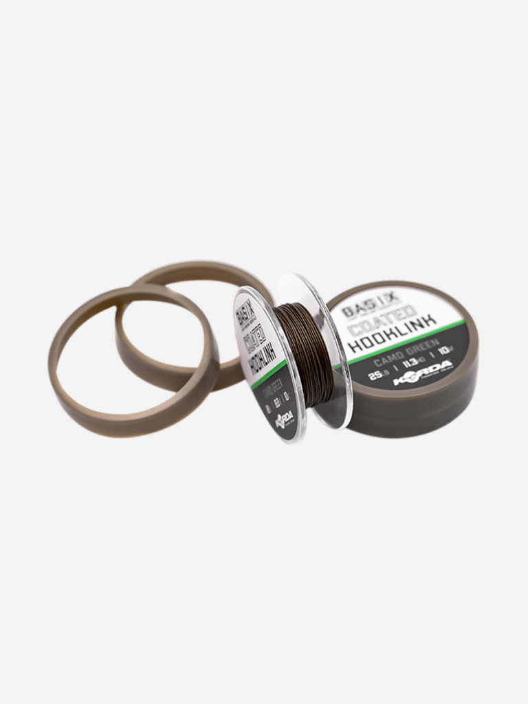 Поводковый материал KORDA Basix Coated Hooklink 18lb 10м Camo green