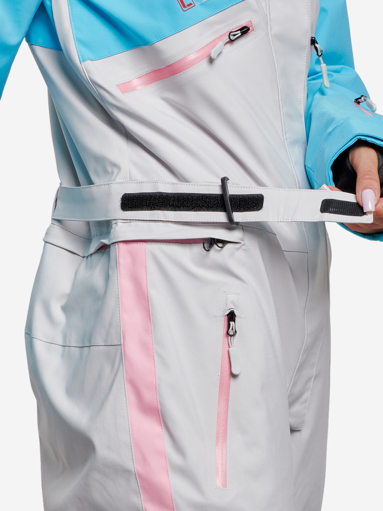 Горнолыжный комбинезон женский зимний голубого цвета 2326