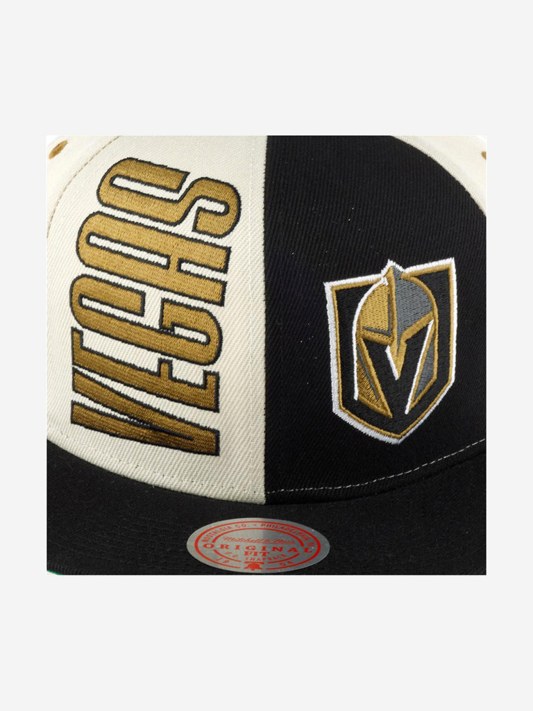 Бейсболка с прямым козырьком MITCHELL NESS HHSS5371-VGKYYPPPOFWH Vegas Golden Knights NHL (черный)