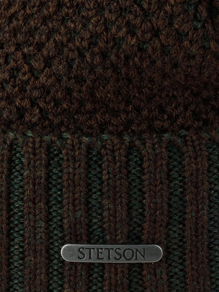 Шапка с отворотом STETSON 8599383 BEANIE MERINO (коричневый)