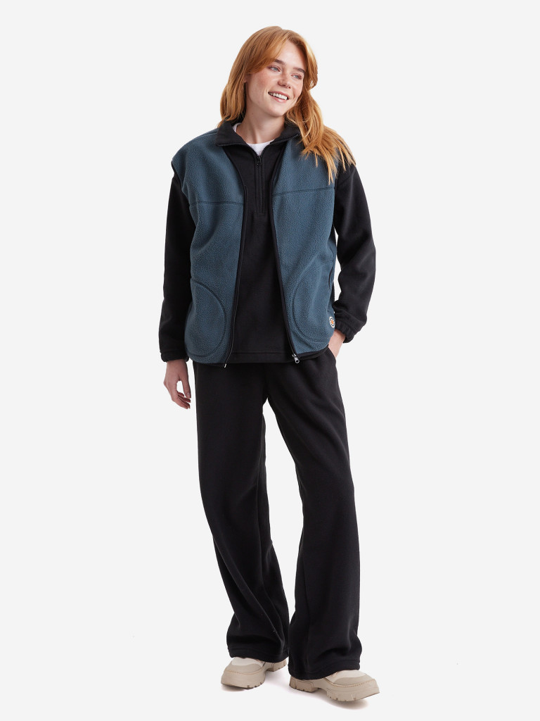 Жилет флисовый женский oversize PointHit тёплая безрукавка из шерпы