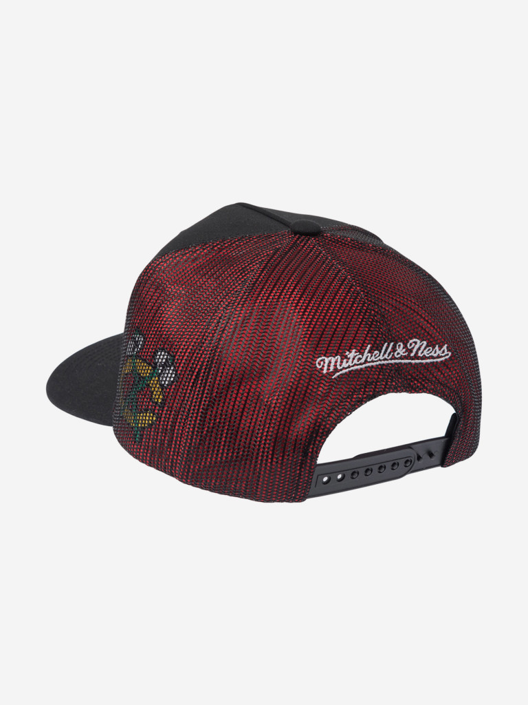 Бейсболка с сеточкой MITCHELL NESS HT11504-CBHBLCK Chicago Blackhawks NHL (черный)