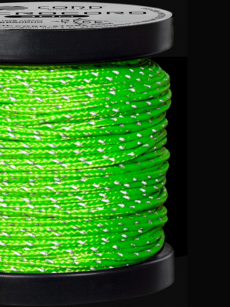 Микрокорд CORD катушка 10м светоотражающий (neon green)