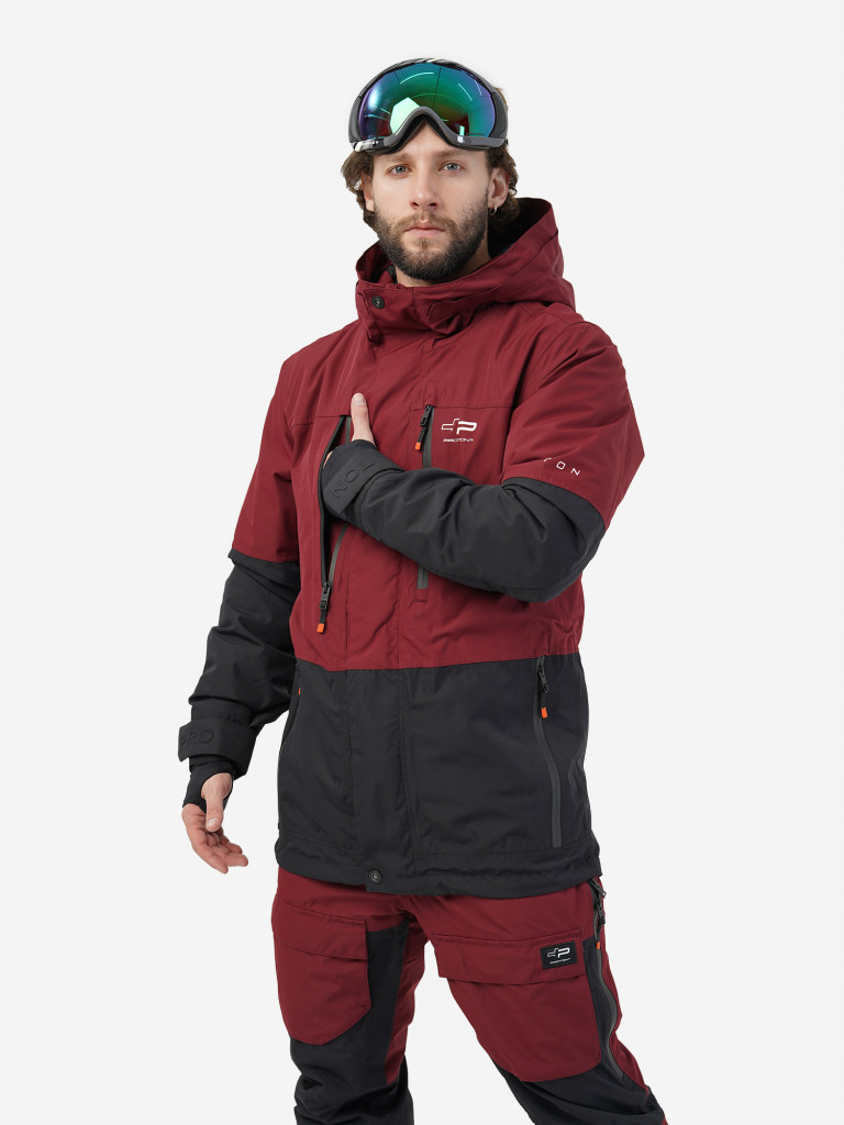 Куртка горнолыжная мужская Proton BURGUNDY black