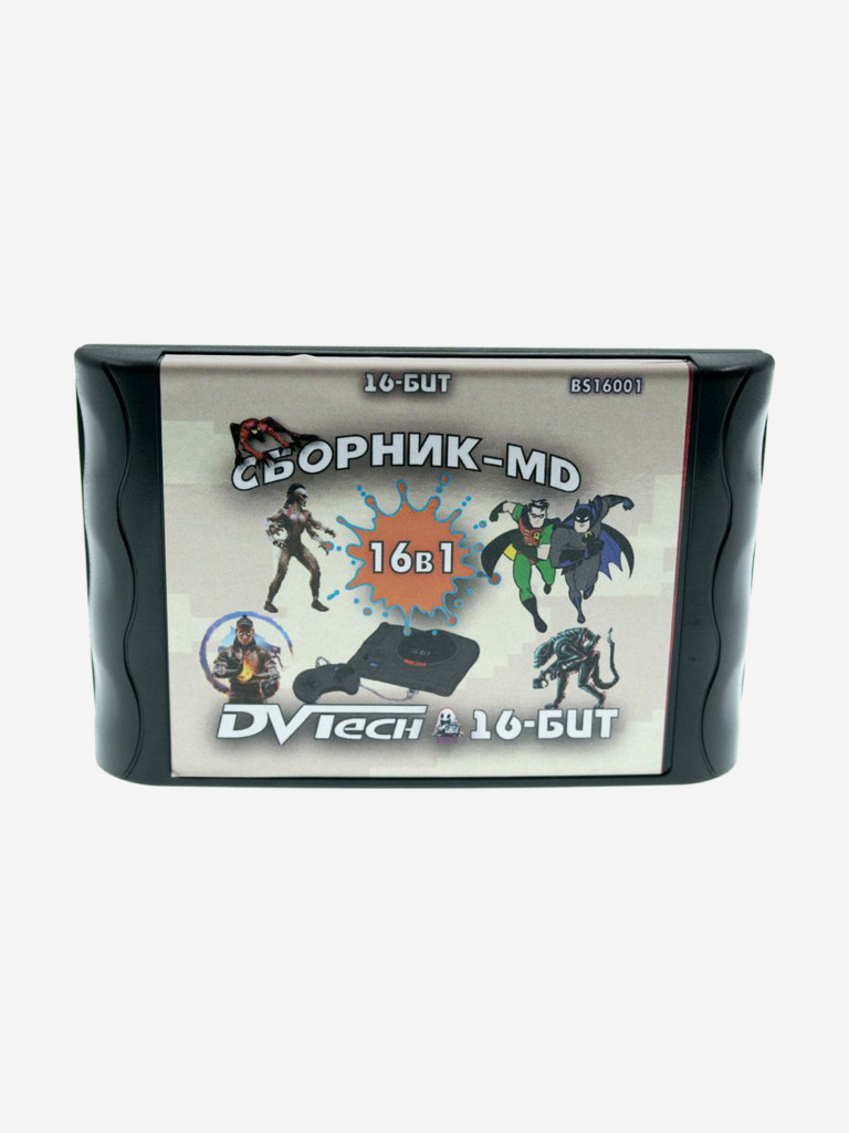 Картридж игровой DVTech 16 игр (на русском) 16bit