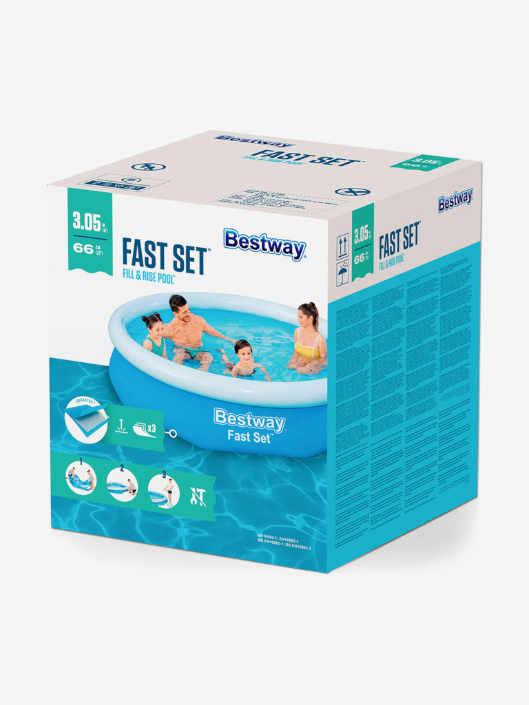 Бассейн Bestway 57456 надувной Fast Set 305х66 см