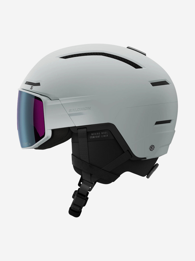 Горнолыжный шлем с визором Salomon Driver Prime Sigma Plus Серый Cat. 3+2 (с доп. визором)