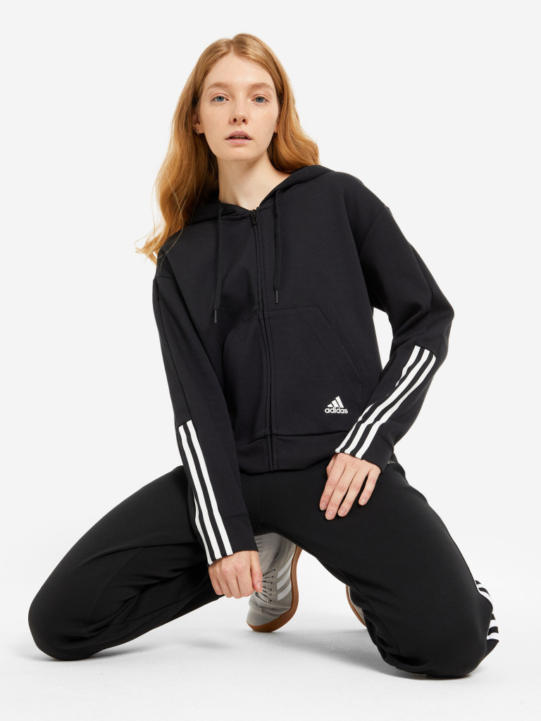 Толстовка женская Adidas Essentials Loose-Cut 3-Stripes
