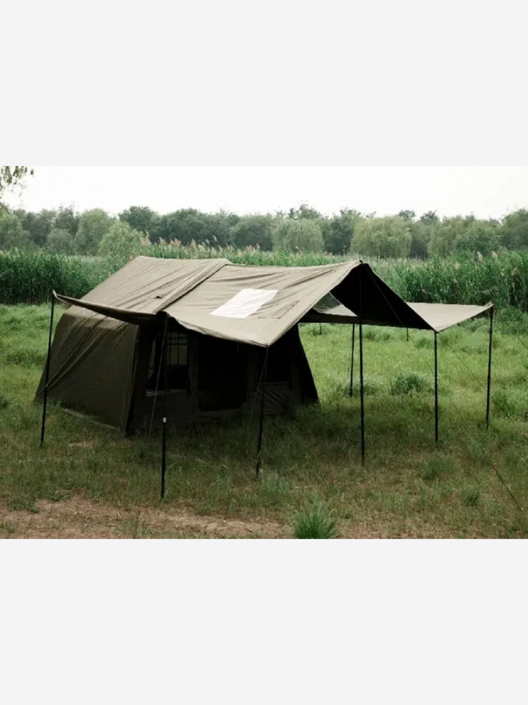 Надувная палатка Coody 8.0 PRO Army Green, 8 м², 2–4 человека, 2 входа, навес