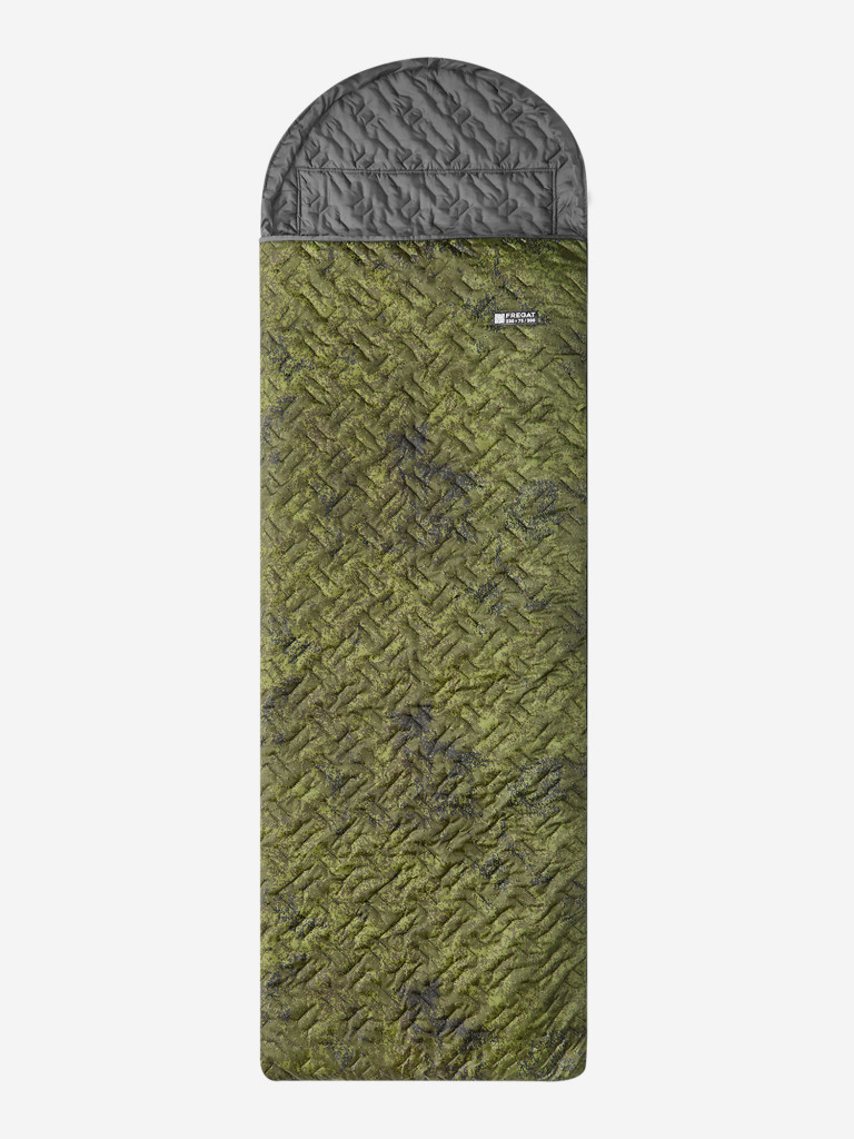 Спальный мешок Фрегат (300) с ультразвуковой стежкой и подголовником, камуфляж, ширина 85 см