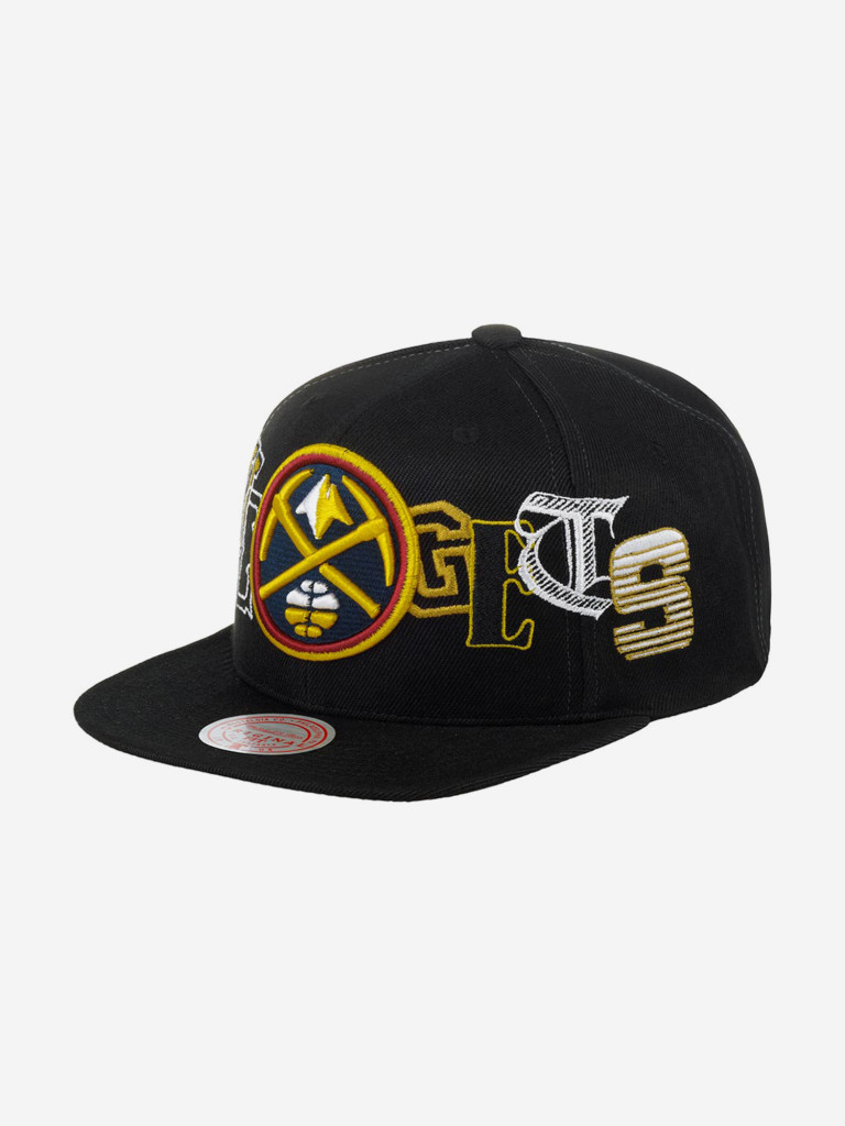 Бейсболка с прямым козырьком MITCHELL NESS HHSS3180-DNUYYPPPBLCK Denver Nuggets NBA (черный)