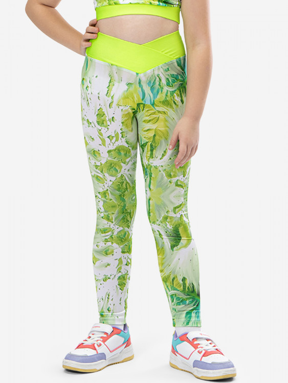 Легинсы спортивные ШарЛиС для девочек Рэйн лайм