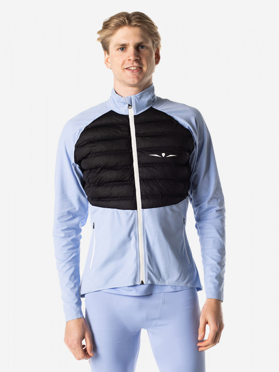 Лонгслив с пуховой вставкой мужской UGLOW, светло-синий