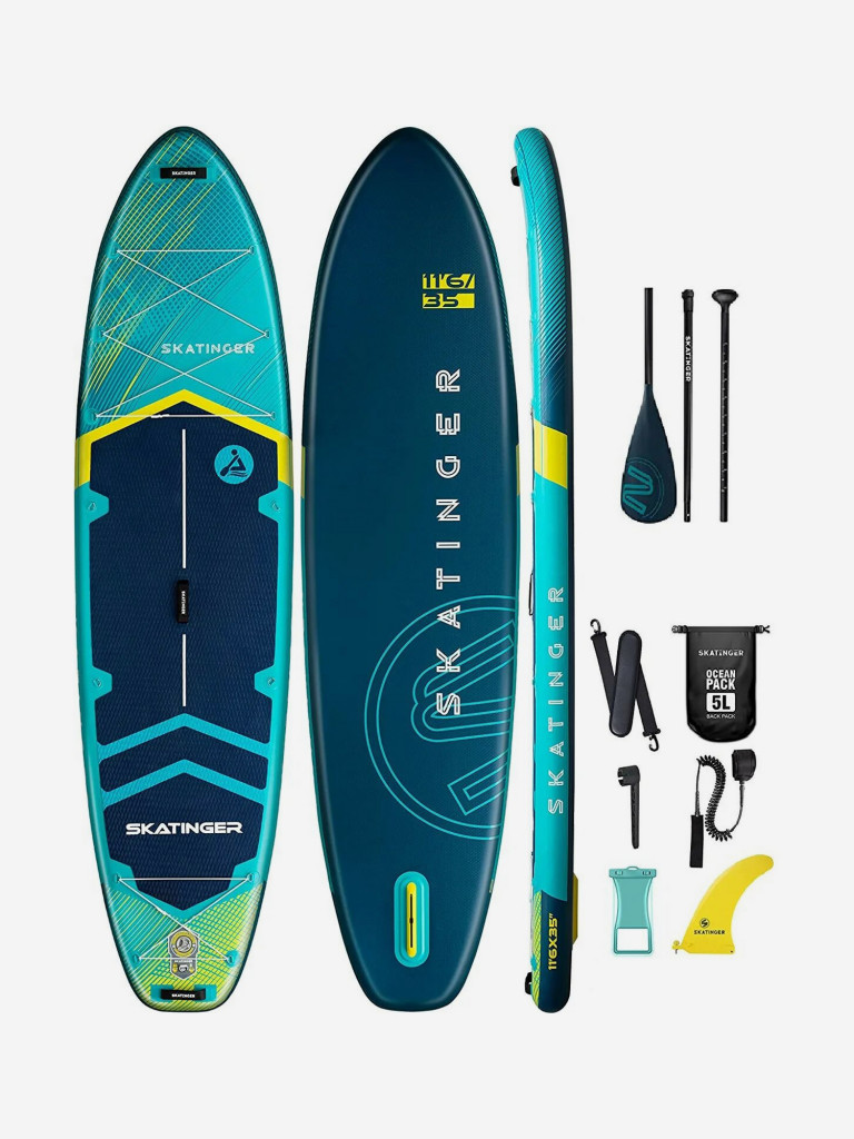 Надувной сапборд Skatinger 9001 Prana blue (350*89*15)