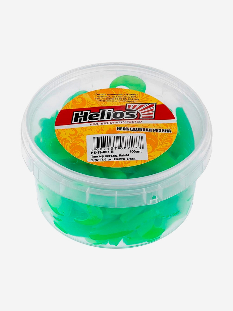 Мягкая приманка Helios Hybrid, 2,75" / 7,0 см, Electric green, 100 штук (HS-13-007-N)