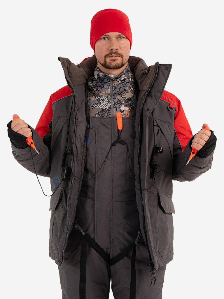 Костюм-поплавок Tritongear "Скиф" -40 (Таслан, Серо-Красный)