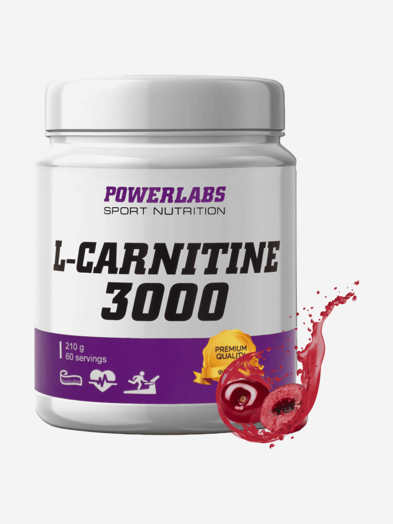 L-Карнитин, Powerlabs, 210 г, вишня