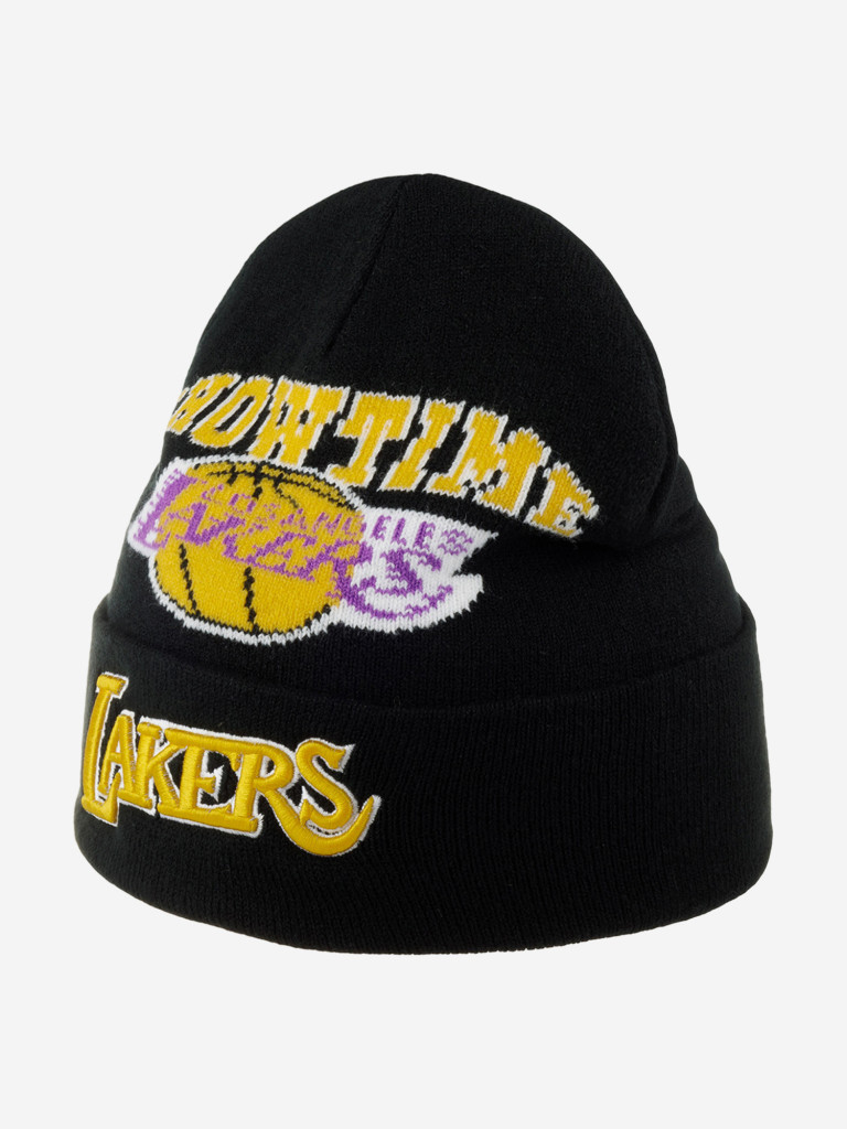 Шапка с отворотом MITCHELL NESS KTCFSH22022-LALBLCK Los Angeles Lakers NBA (черный)