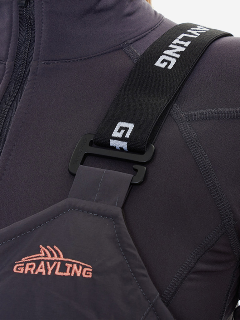 Костюм женский для рыбалки зимний -35, GRAYLING, Ангара, графит, лосось