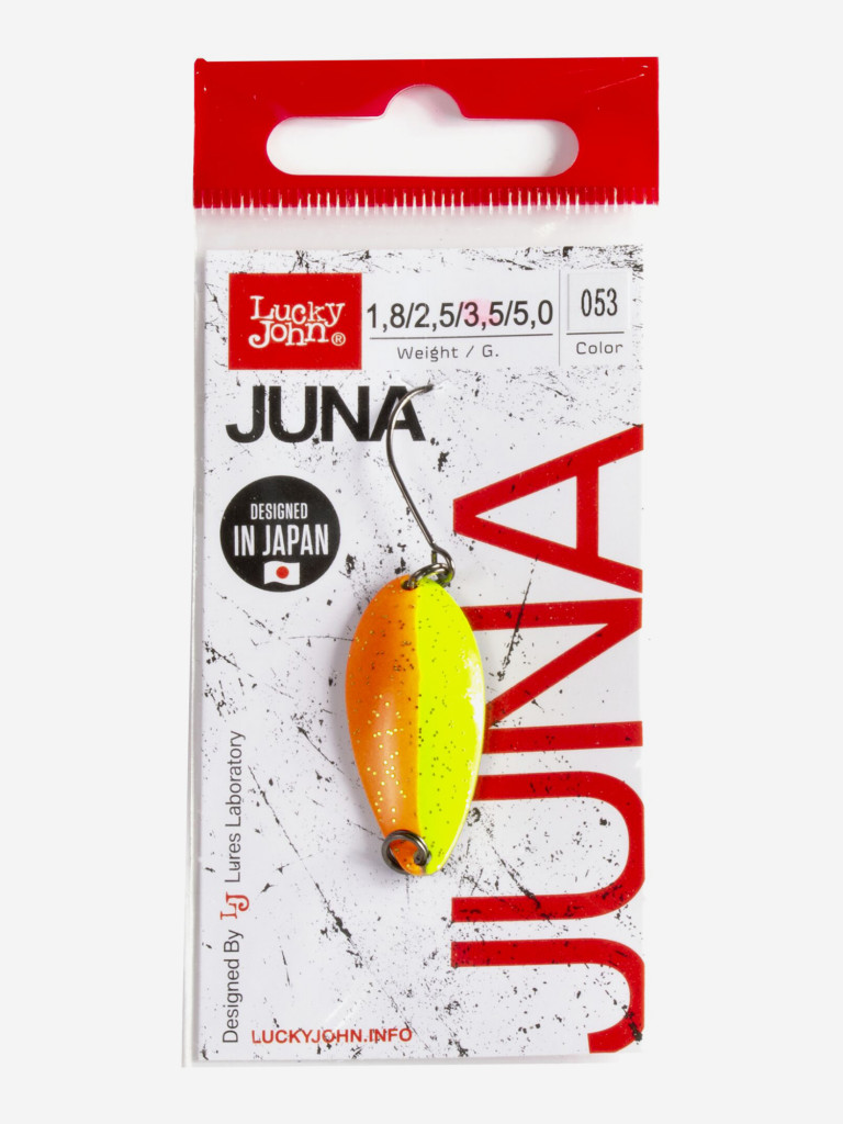 Блесна колеблющаяся Lucky John JUNA, колебалка длиной 33 мм, вес 3,5 г