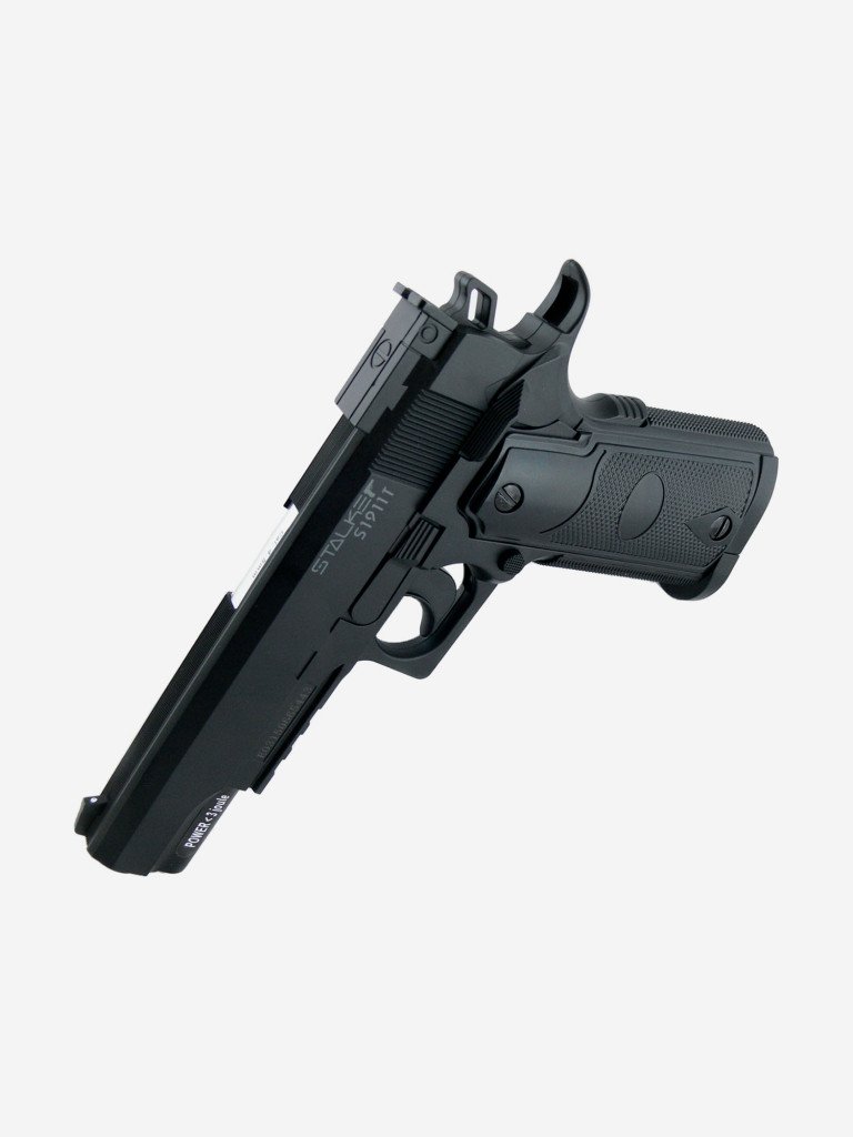Пневматический Кольт 1911 Stalker пистолет газовый металлический 4.5мм