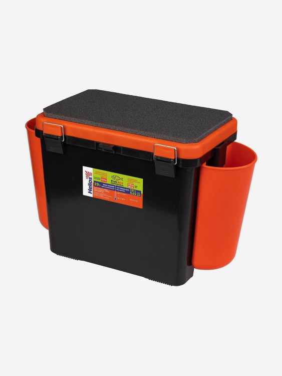 Ящик рыболовный зимний FishBox односекционный (19л) оранжевый Helios