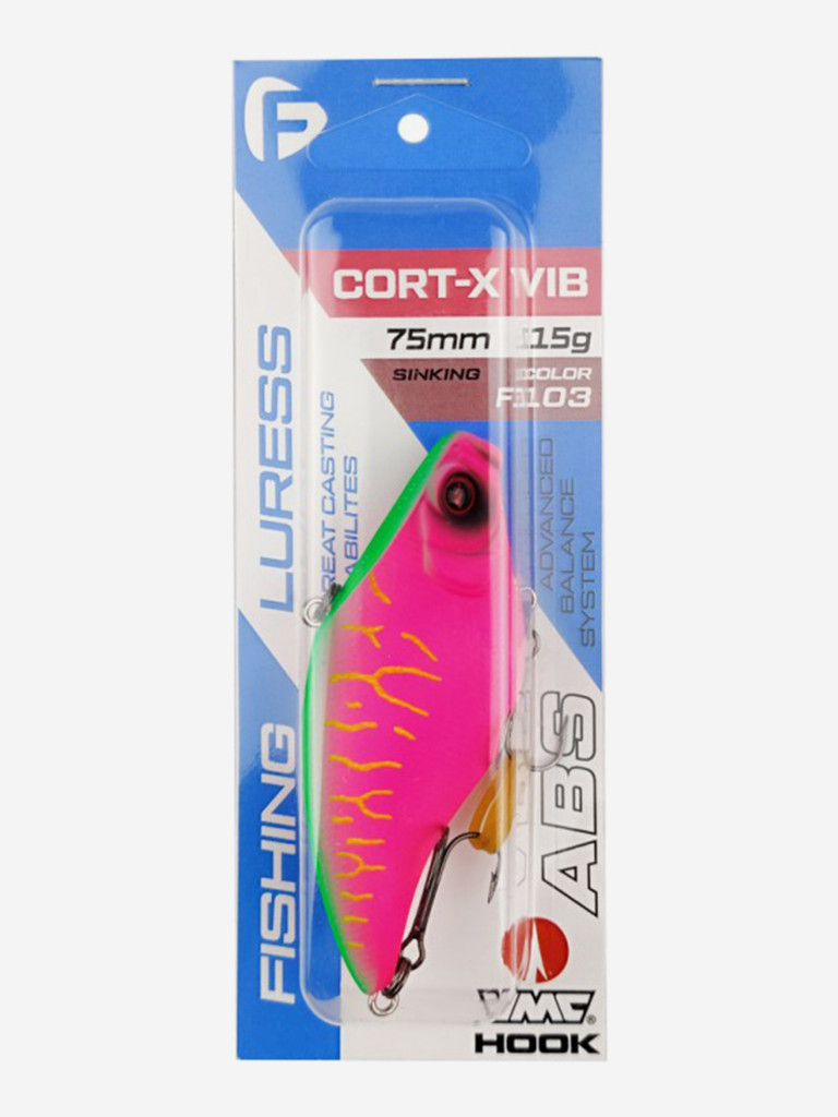 Воблер F-FISHING Cort-X VIB 75S 75мм 15г F103 Тонущий