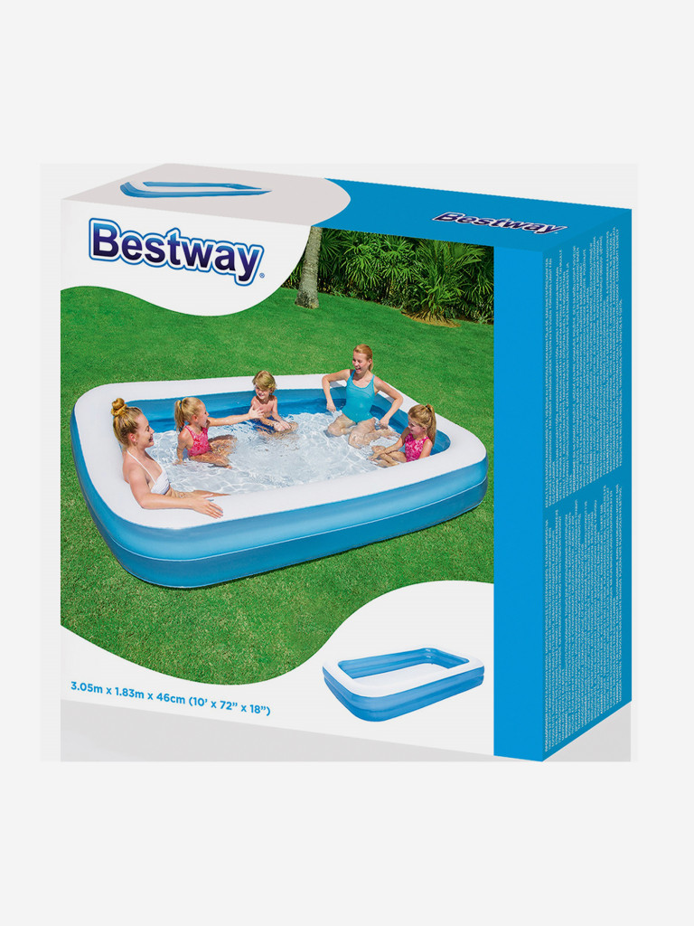 Бассейн Bestway 54150 детский надувной 305х183х46см 850л