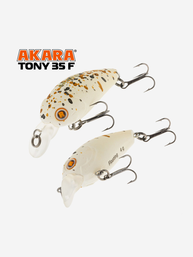 Воблер Akara Tony 35F кренк плавающий на голавля, язя, форель 4гр A227G