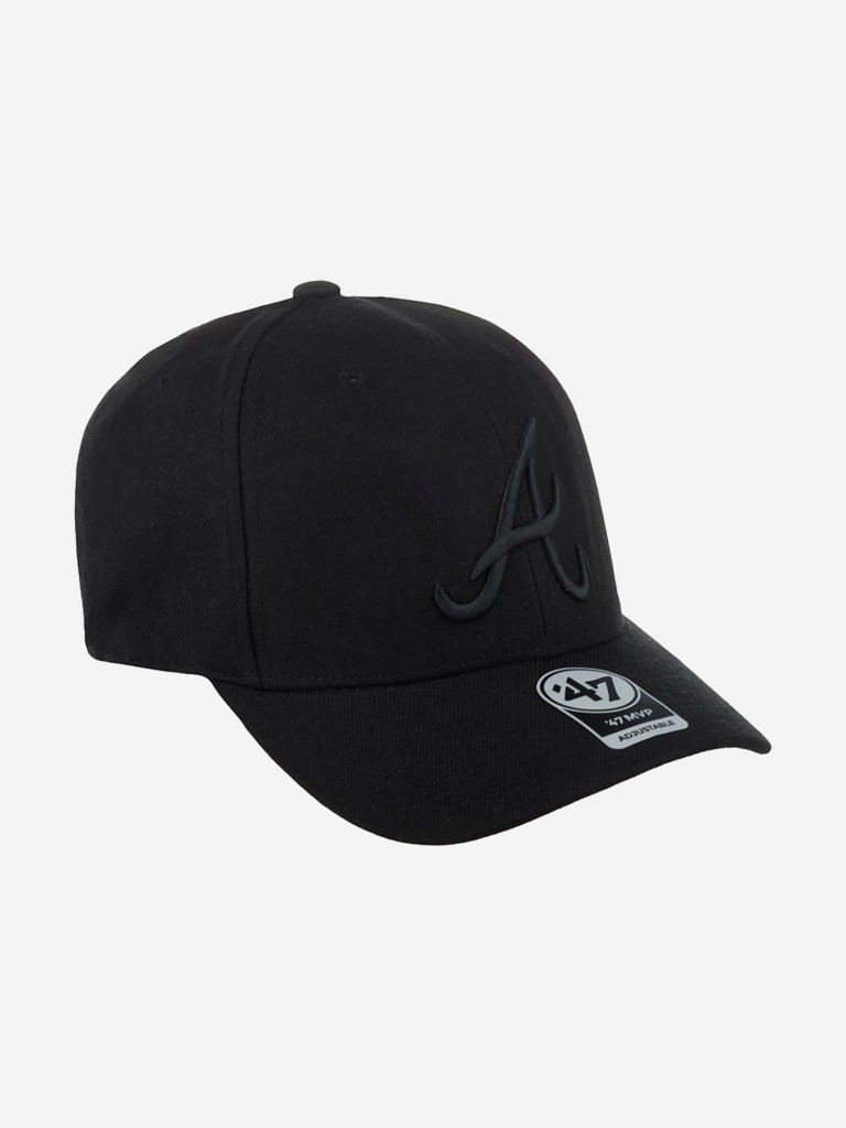 Бейсболка 47 BRAND B-MVPSP01WBP-BKA Atlanta Braves MLB (черный)